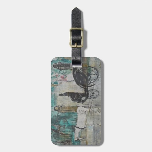 Oude koetsier bagagelabel (Voorkant verticaal)