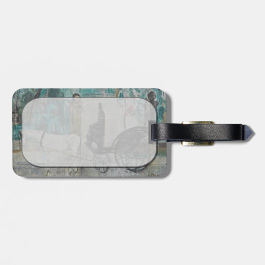 Oude koetsier bagagelabel (Achterkant horizontaal)