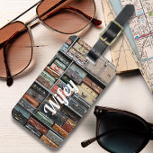 Oude Koffer Vrouw Reis Reisdrang Grappig Bagagelabel