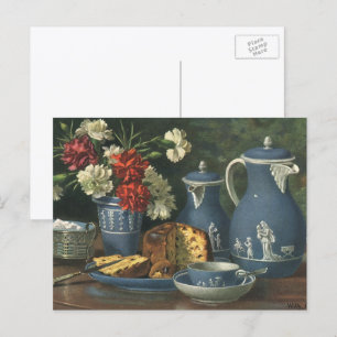 Oude koffie-, cake-, thee- en bloemenmiddag briefkaart