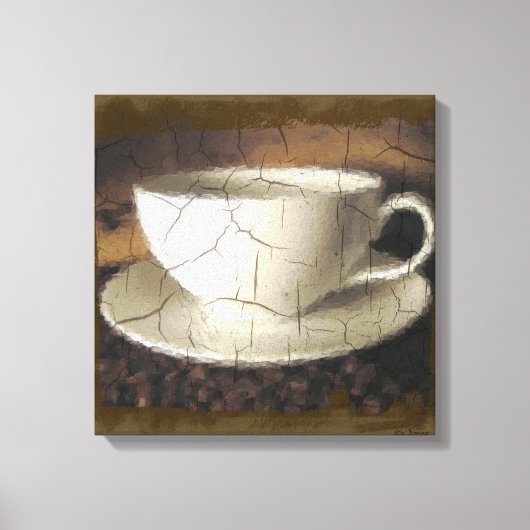 Oude Koffie Canvas Afdruk (Voorkant)