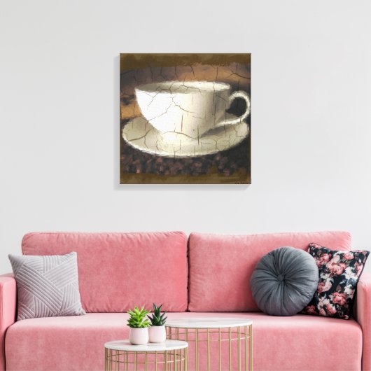 Oude Koffie Canvas Afdruk (Insitu (Woonkamer))