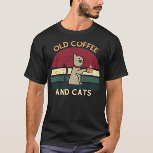 OUDE KOFFIE EN koffie, omdat je koffiejunkie vermo T-shirt