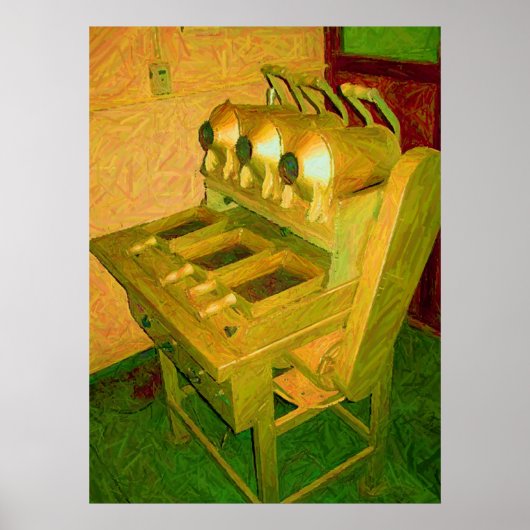 OUDE KOFFIE-MACHINE POSTER (Voorkant)