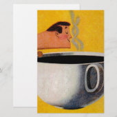 Oude koffieadvertentie briefpapier (Voorkant / Achterkant)