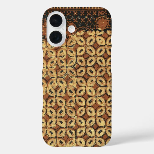 Oude Koffieboon Geometrisch Batikpatroon Case-Mate iPhone Case (Achterkant)