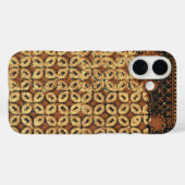 Oude Koffieboon Geometrisch Batikpatroon Case-Mate iPhone Case (Achterkant (horizontaal))