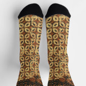 Oude Koffieboon Geometrisch Batikpatroon Sokken (Top)