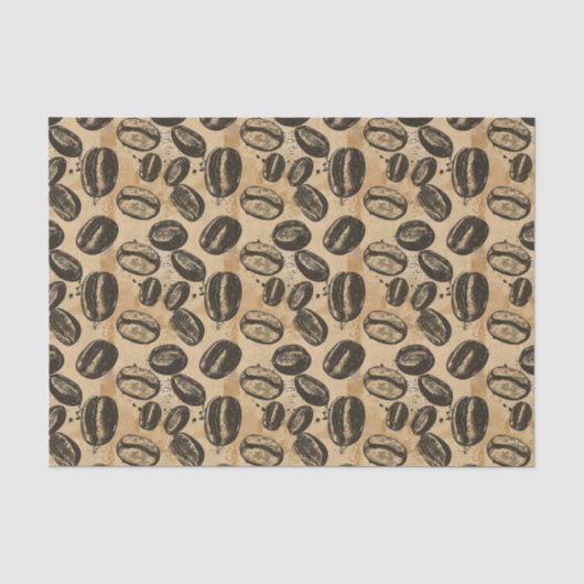 Oude koffieboonpatroon behang decoupage tissuepapier (Voorkant)