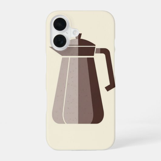 Oude koffiepot iPhone 16 hoesje (Achterkant)