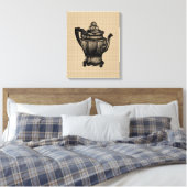 Oude koffiepot op canvas afdruk (Insitu (Slaapkamer))