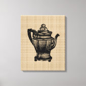 Oude koffiepot op canvas afdruk (Voorkant)