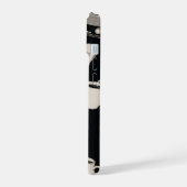 Oude koffieradio gloeilamp patroon stof iPhone 15 case (Linkerkant)