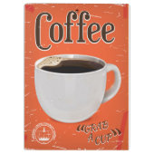 Oude koffiereclameposter klembord (Achterkant)