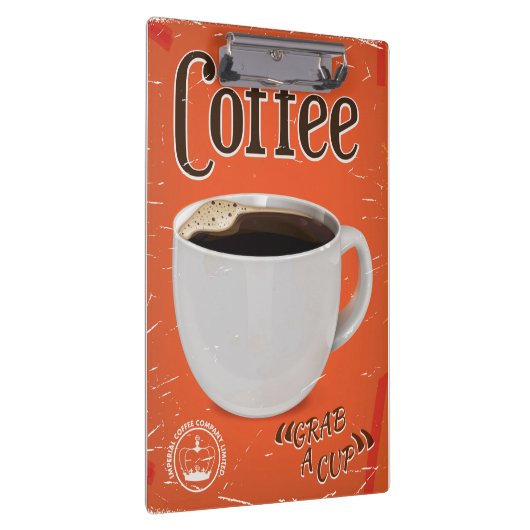 Oude koffiereclameposter klembord (Rechts)