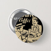 Oude Koffiezaak Ronde Button 5,7 Cm (Voorkant /achterkant)