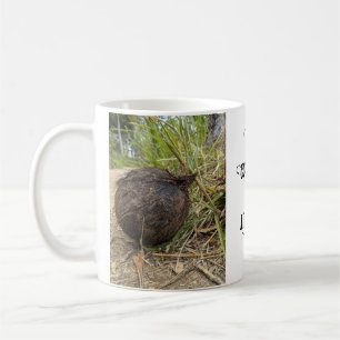 Oude kokosnoot koffiemok