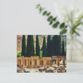 Oude kolommen Hierapolis, Turkije Briefkaart (Staand voorkant)