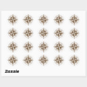 Oude kompas ronde sticker (Vel)