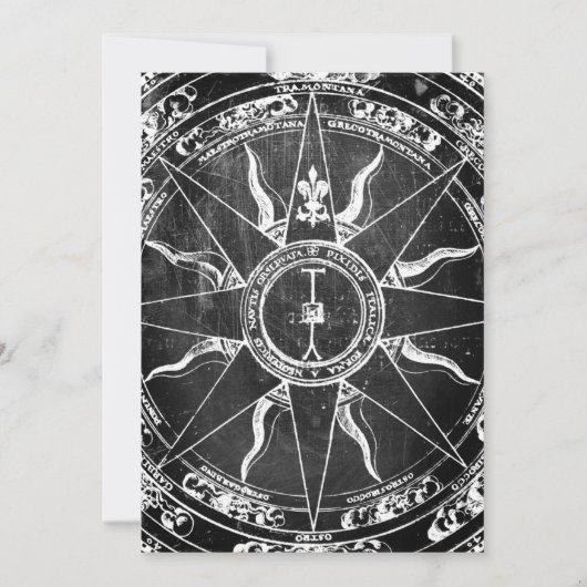 Oude kompasroos kaart (Voorkant)