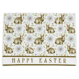 Oude Konijn Bloemen Mooie Pasen Groot Cadeauzakje