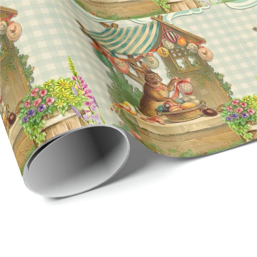 Oude Konijn En Pasen Ei Cadeaupapier (Rol Hoek)