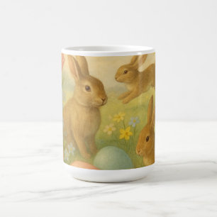 Oude Konijn/Kabouter Pasen Eieren/Lente Vlokken Koffiemok