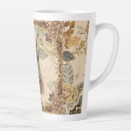 Oude Konijn, Knuffel Konijn met Bloemen Patroon  Latte Mok