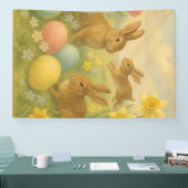 Oude Konijn Pasen Ei/Lente Spandoek (Beurs)