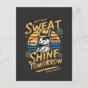 Oude Konijn Workout Motivatie Kunst Briefkaart