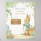 Oude Konijnentuin Welkom bij Baby Shower Poster (Voorkant)