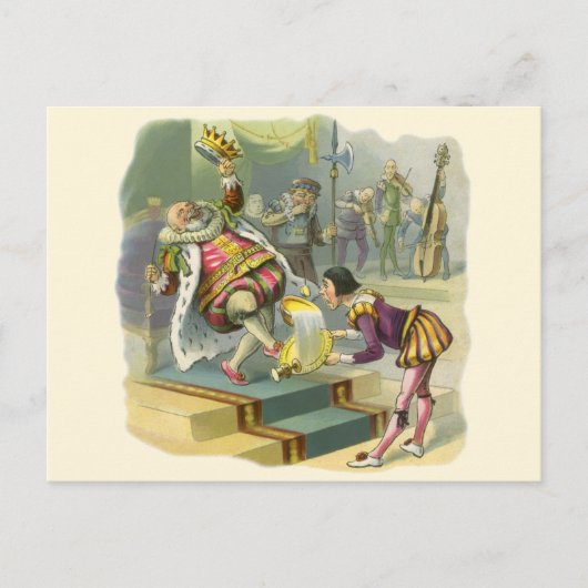  oude koning Cole Nursery Rhyme Poem Song Briefkaart (Voorkant)