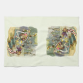  oude koning Cole Nursery Rhyme Poem Song Theedoek (Horizontaal)