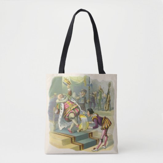  oude koning Cole Nursery Rhyme Poem Song Tote Bag (Voorkant)