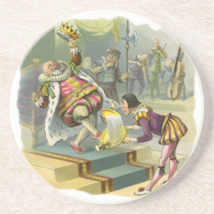 oude koning Cole Nursery Rhyme Poem Song Zandsteen Onderzetter