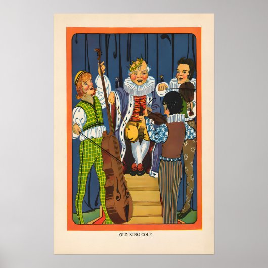 Oude Koning Cole - Rijmpje Poster (Voorkant)