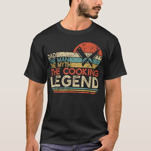 Oude Kookvader De Man De Mythe De Legende T-shirt (Voorkant)