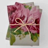 Oude kool inpakpapier plat vel set van 3