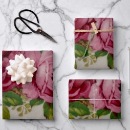 Oude kool inpakpapier plat vel set van 3