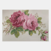 Oude kool inpakpapier plat vel set van 3 (Voorkant)