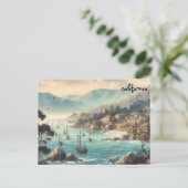 Oude Koop Kaart Californië Massa mailing briefkaar (Staand voorkant)