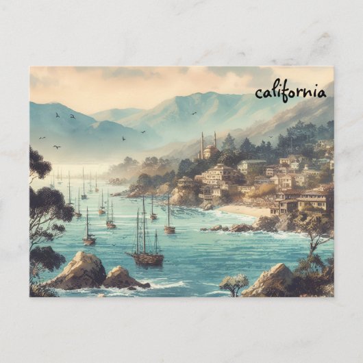 Oude Koop Kaart Californië Massa mailing briefkaar (Voorkant)