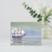 Oude koopvaardijschip - 3D rendering Briefkaart (Staand voorkant)