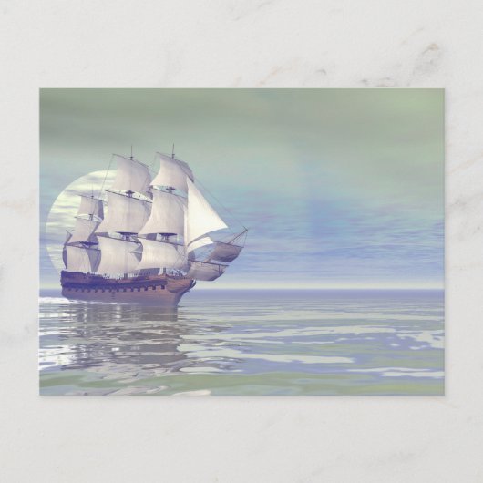 Oude koopvaardijschip - 3D rendering Briefkaart (Voorkant)