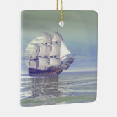Oude koopvaardijschip - 3D rendering Keramisch Ornament (Rechts)