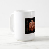 Oude Koperen Peoria-valk hersteld koffiemok (Voorkant links)