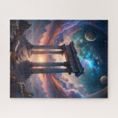 Oude Kosmische Tempel - Fantasy Galaxy Ruïnes Legpuzzel (Horizontaal)