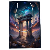 Oude Kosmische Tempel - Fantasy Galaxy Ruins Sport Medium Cadeauzakje (Voorkant)