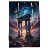 Oude Kosmische Tempel - Fantasy Galaxy Ruins Sport Medium Cadeauzakje (Achterkant)