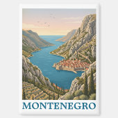Oude Kotorbaai Montenegro Balkan Landschap Magneet (Voorkant)